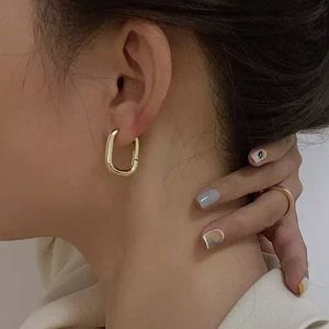 Gold 925 Sterling Silver Plated 1” U Hoop Earri…